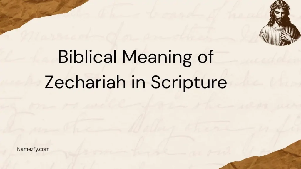 Biblical Meaning of Zechariah in Scripture