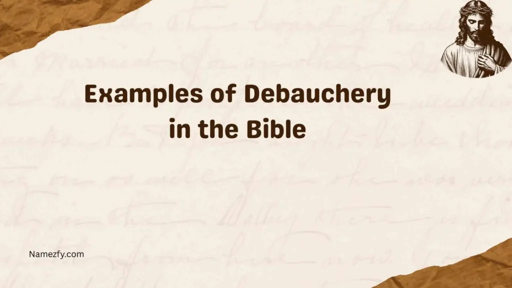 Examples of Debauchery in the Bible