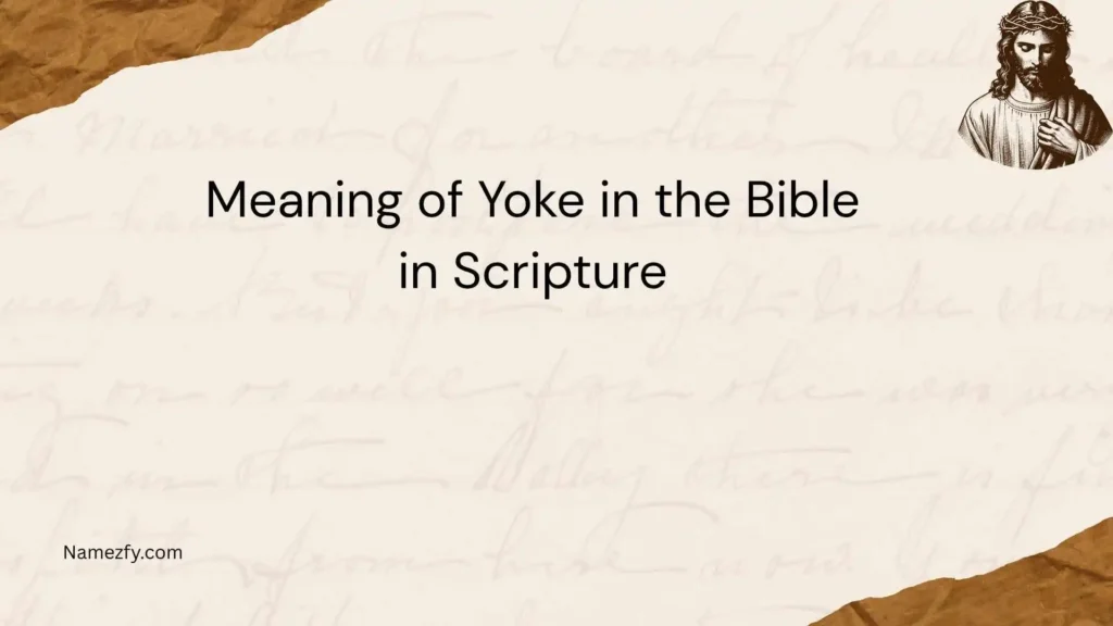 Meaning of Yoke in the Bible in Scripture