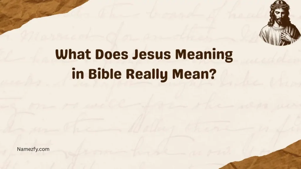 What Does Jesus Meaning in Bible Really Mean