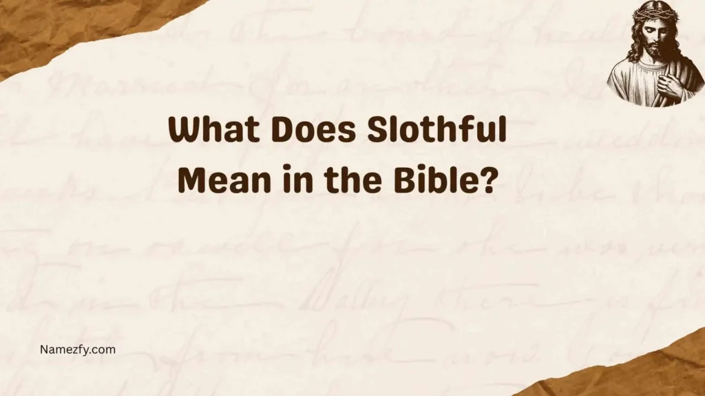 What Does Slothful Mean in the Bible