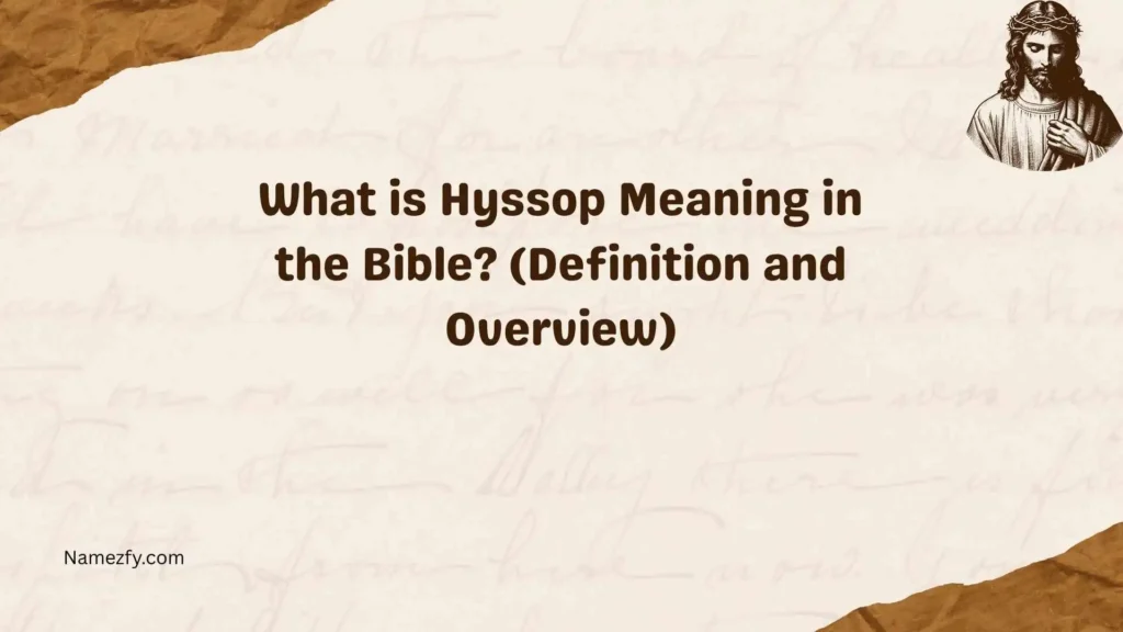 What is Hyssop Meaning in the Bible