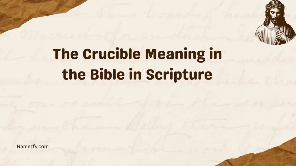 The Crucible Meaning in the Bible in Scripture