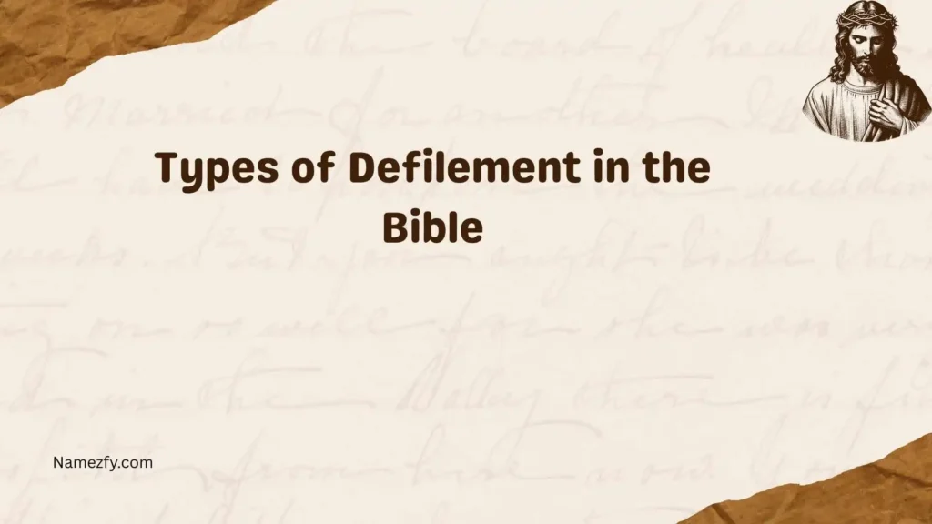 Types of Defilement in the Bible