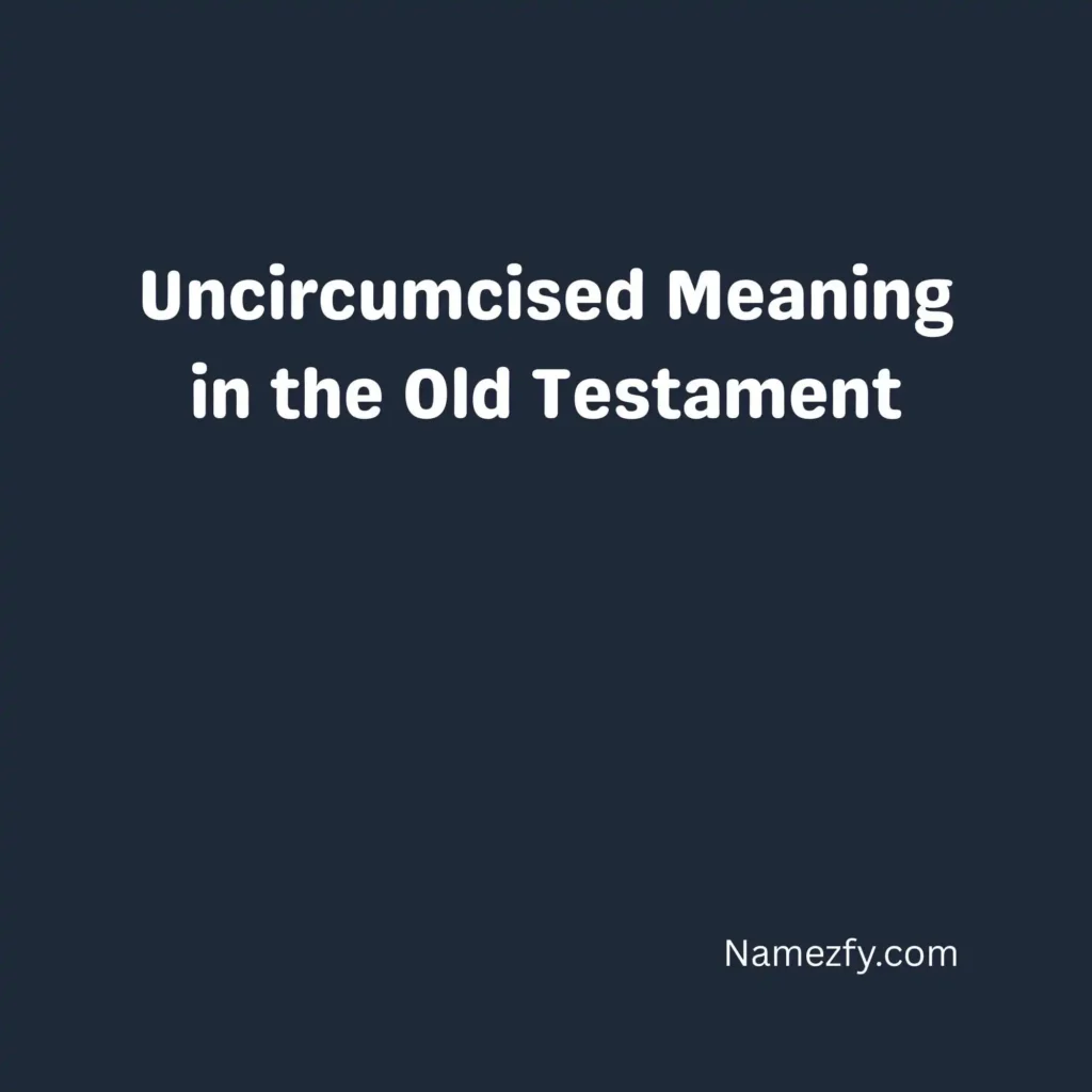 Uncircumcised Meaning in the Old Testament