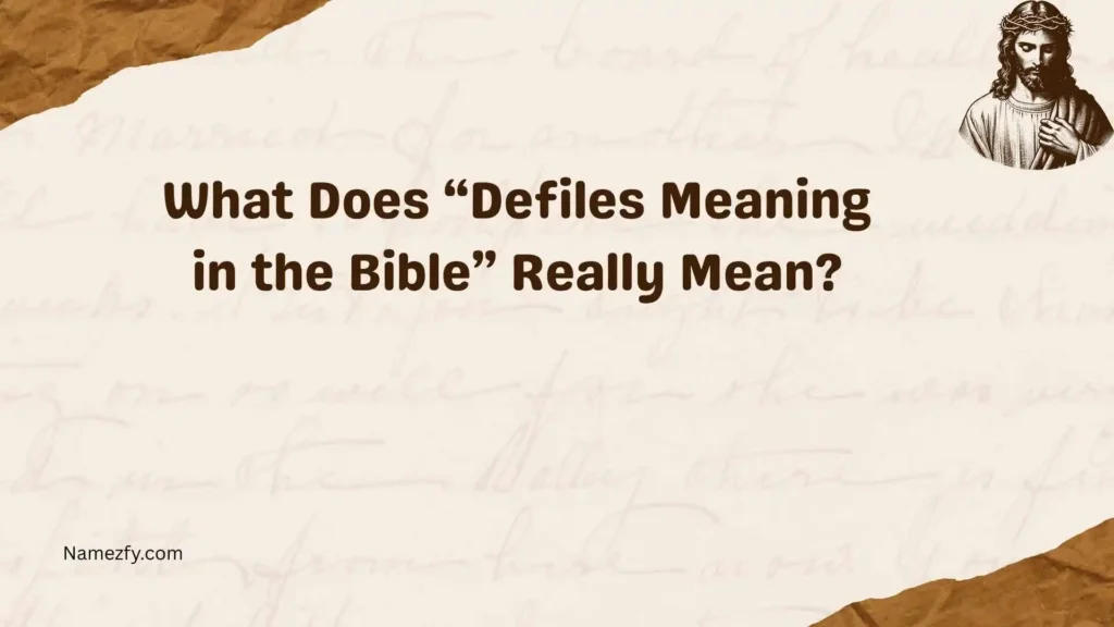 What Does “Defiles Meaning in the Bible” Really Mean?