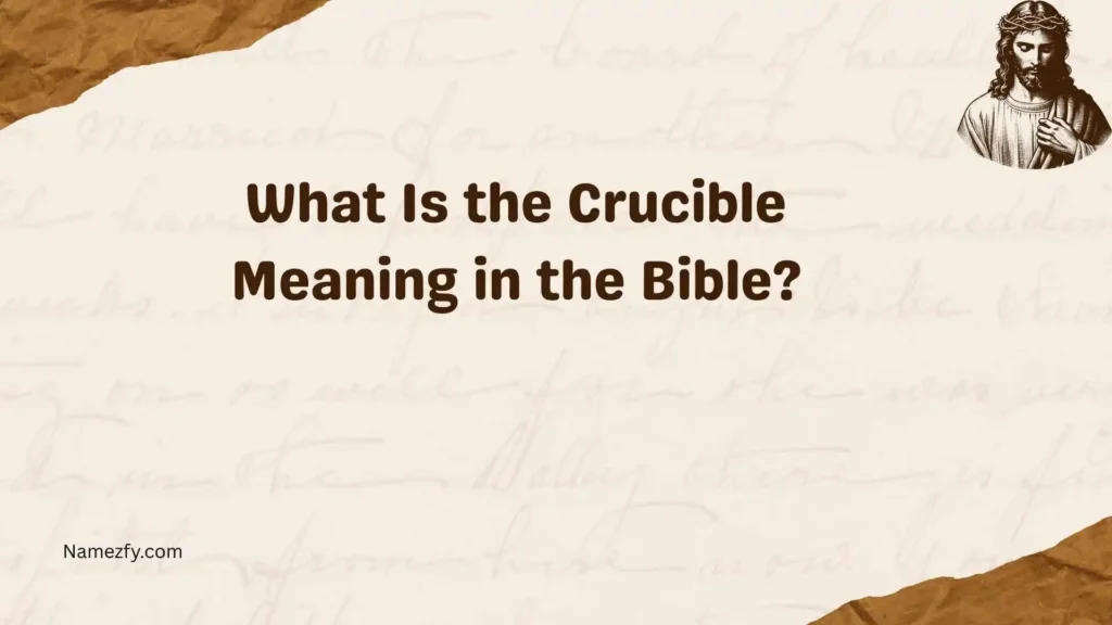 What Is the Crucible Meaning in the Bible
