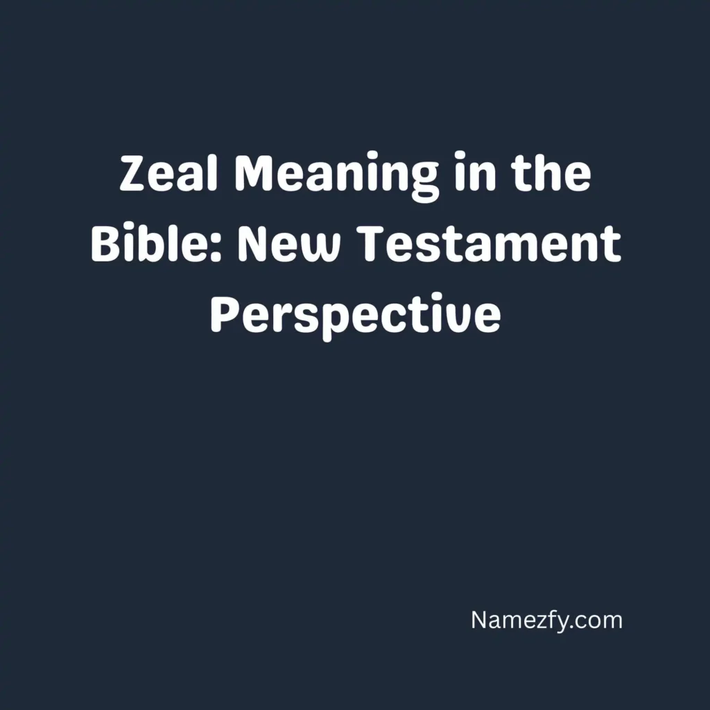 Zeal Meaning in the Bible: New Testament Perspective