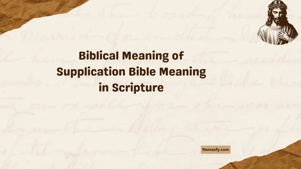 Biblical Meaning of Supplication Bible Meaning