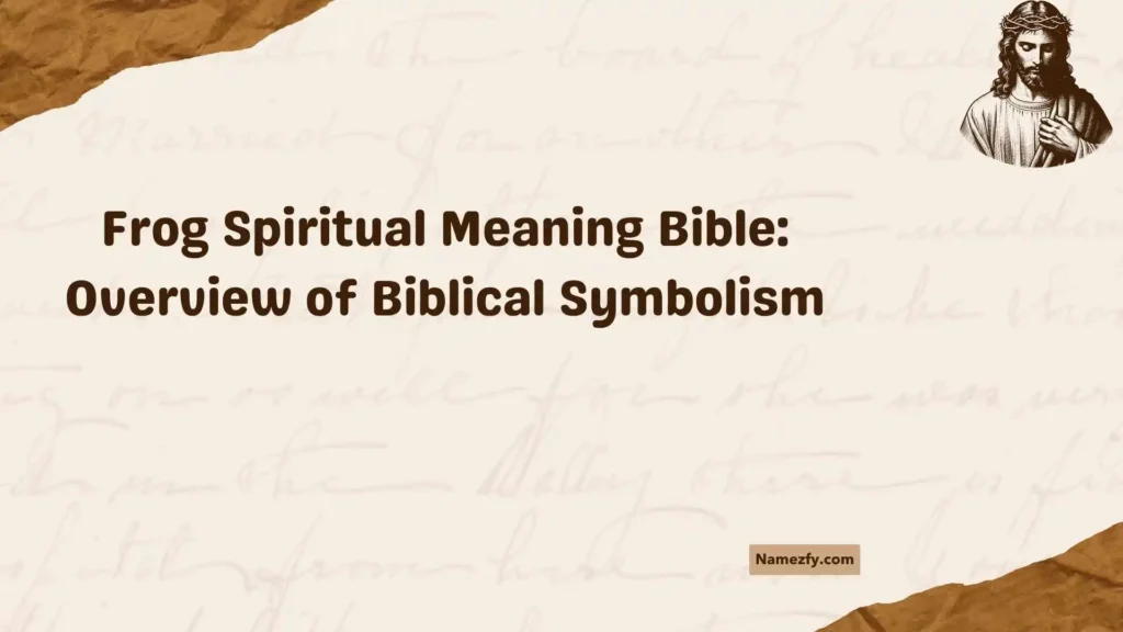 Frog Spiritual Meaning Bible