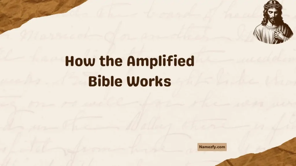 How the Amplified Bible Works