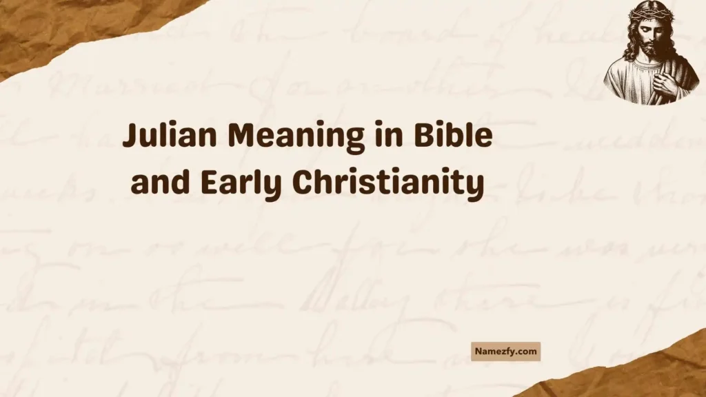 Julian Meaning in Bible and Early Christianity