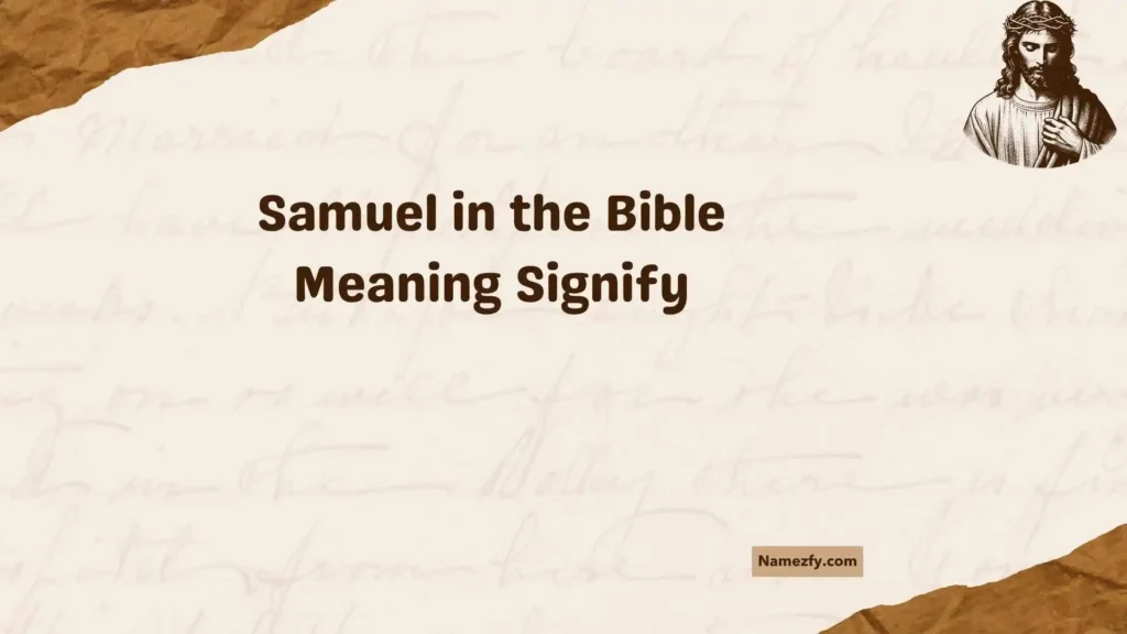 Samuel in the Bible Meaning Signify