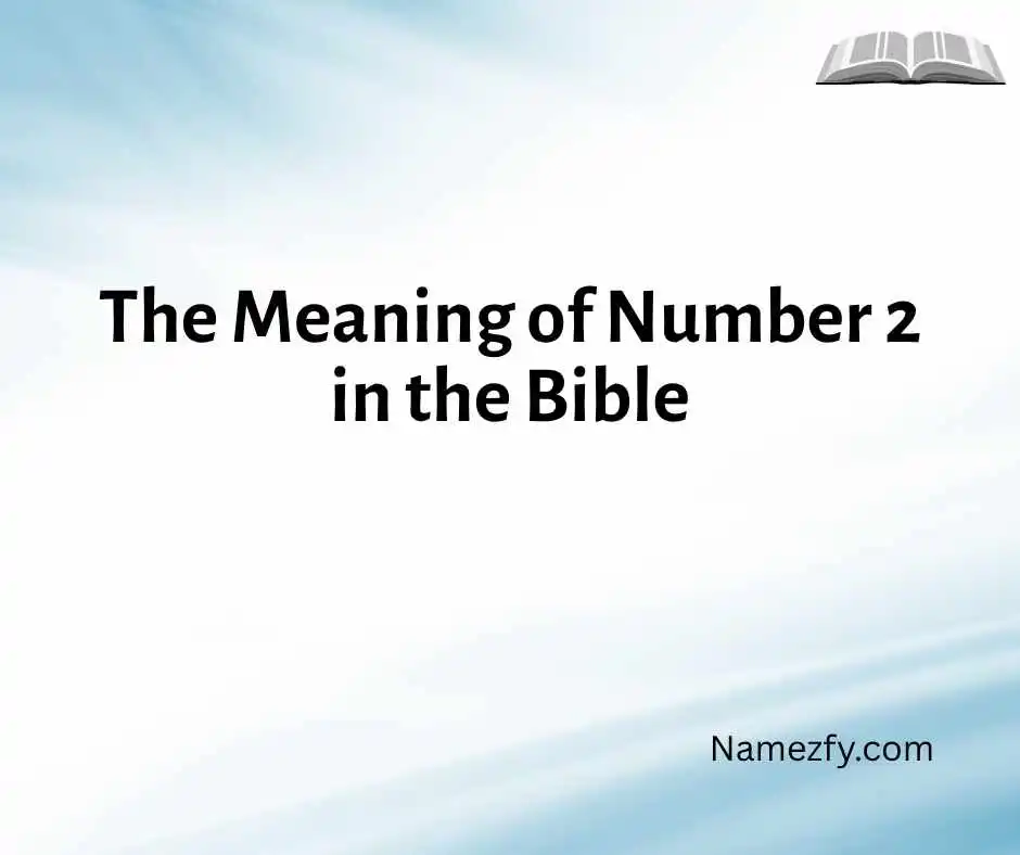 The Meaning of Number 2 in the Bible