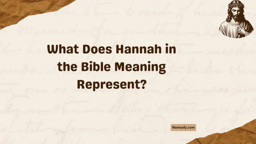 What Does Hannah in the Bible Meaning Represent