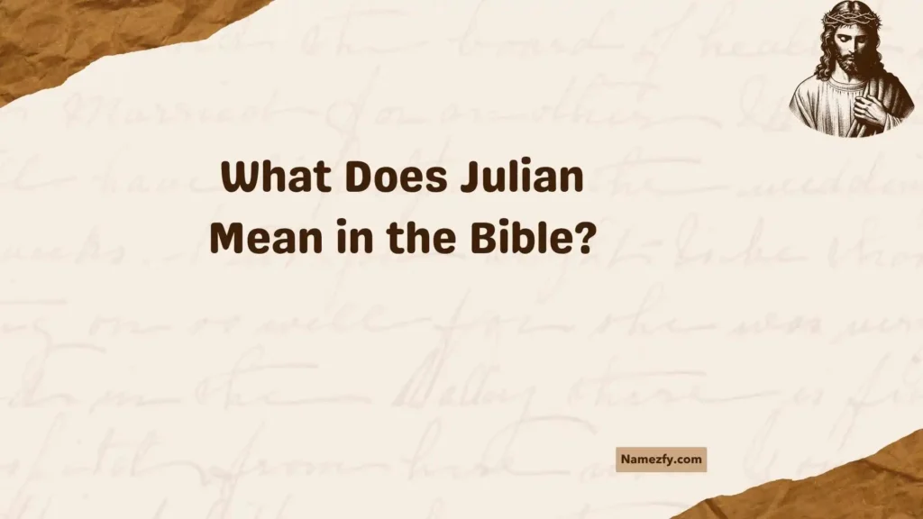 What Does Julian Mean in the Bible