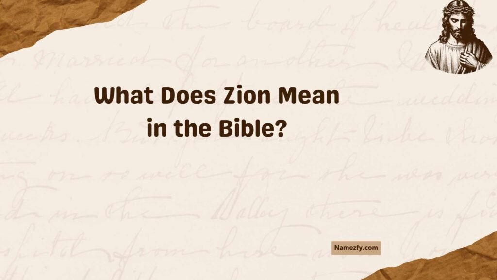 What Does Zion Mean in the Bible