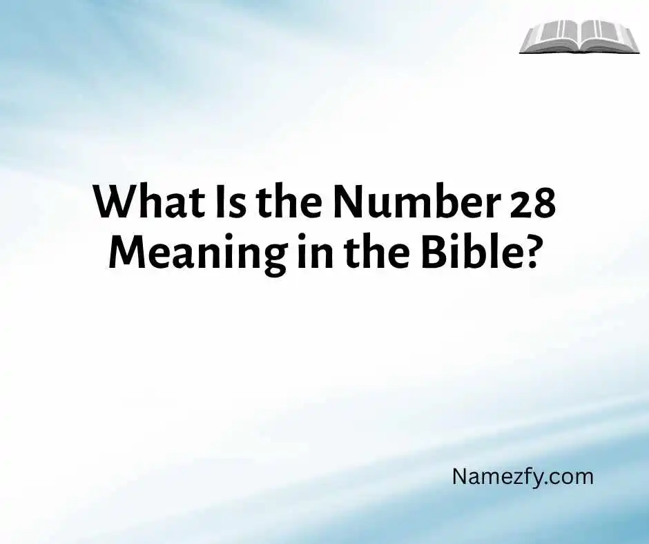 What Is the Number 28 Meaning in the Bible